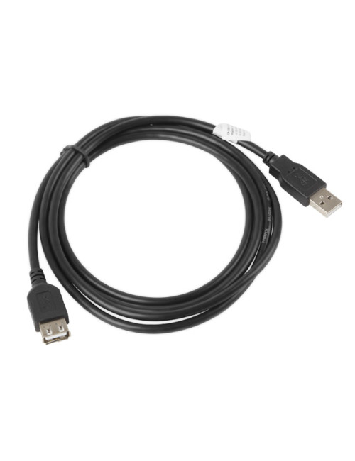 Lanberg USB-A 2.0 Cable 1.8 m | CA-USBE-10CC-0018-BK | USB Type-A to USB Type-A