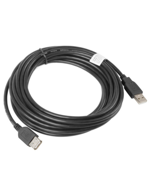 Lanberg Lanberg USB-A 2.0 Cable, 5 m | CA-USBE-10CC-0050-BK | USB Type-A to USB Type-A