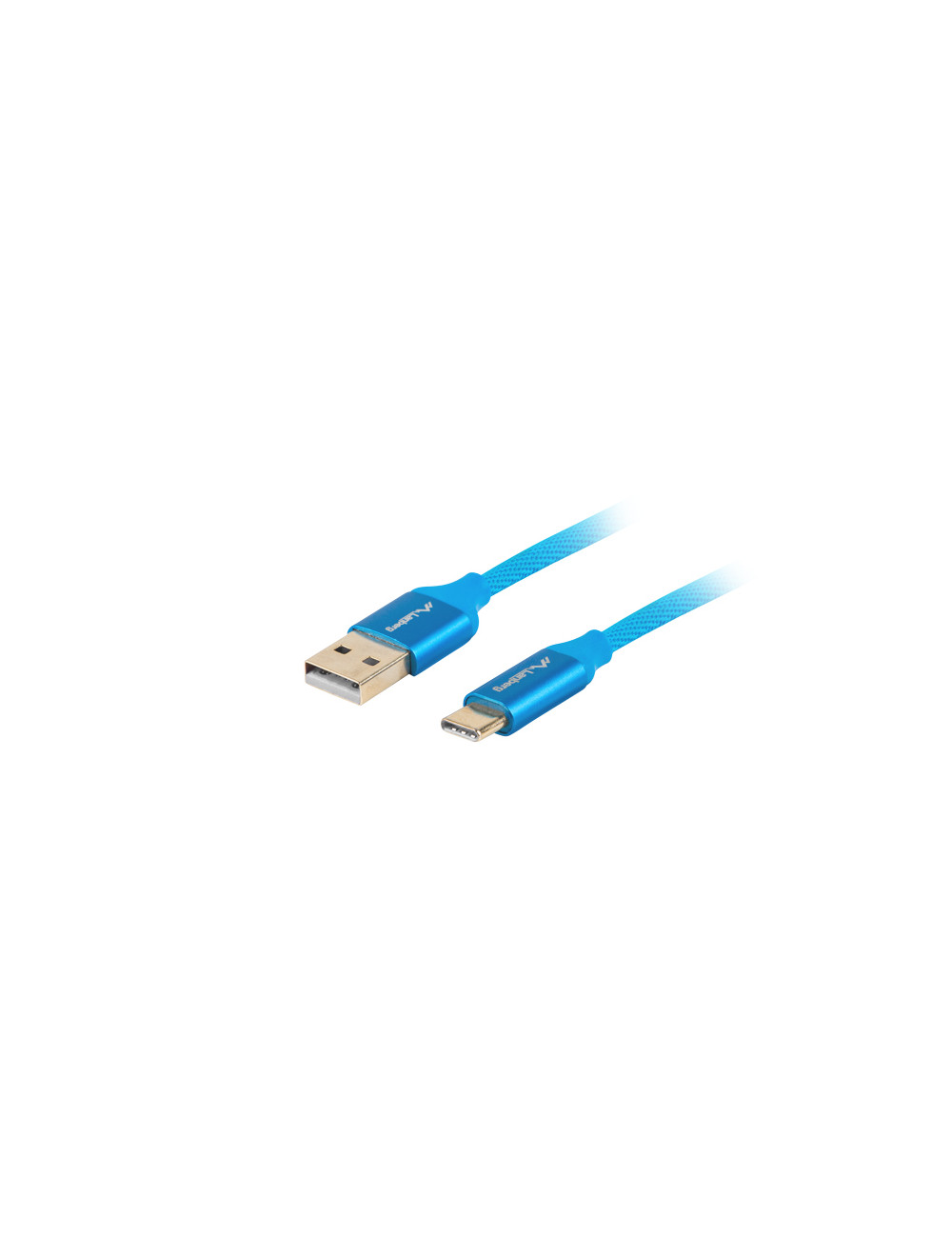 Lanberg USB Type-C to USB Type-A 2.0 Cable Blue Premium QC 3.0, 1 m | CA-USBO-22CU-0010-BL | USB Type-C to USB Type-A