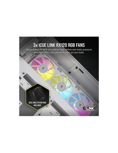 Corsair Dual Chamber PC Case | iCUE LINK 6500X RGB | White | Mid Tower | Power supply included No | ATX