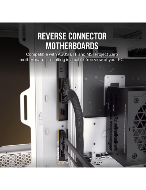 Corsair PC Case | 6500X Dual Chamber | White/Satin Gray Aluminum | Mid-Tower | Power supply included No