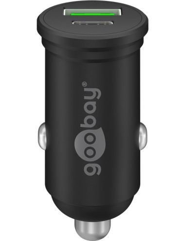 Goobay 61739 Dual-USB Car Fast Charger USB-C PD, 45 W