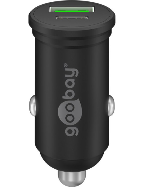 Goobay 61739 Dual-USB Car Fast Charger USB-C PD, 45 W
