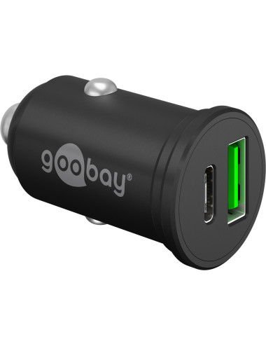 Goobay 61739 Dual-USB Car Fast Charger USB-C PD, 45 W
