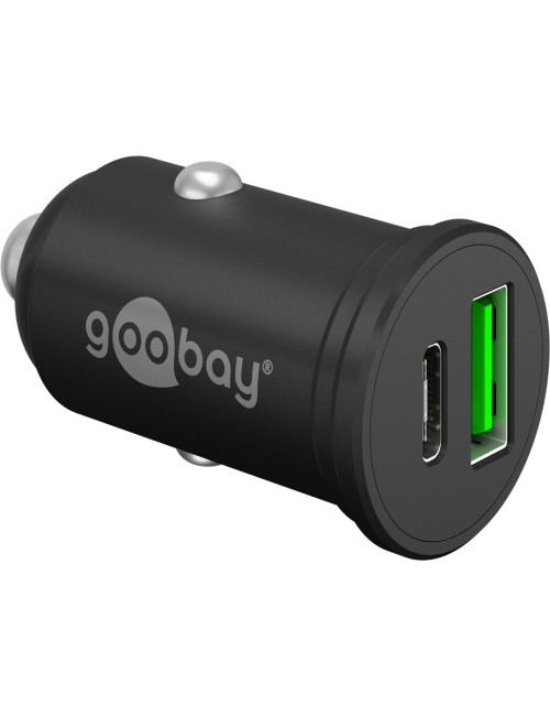Goobay 61739 Dual-USB Car Fast Charger USB-C PD, 45 W