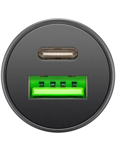 Goobay 61739 Dual-USB Car Fast Charger USB-C PD, 45 W