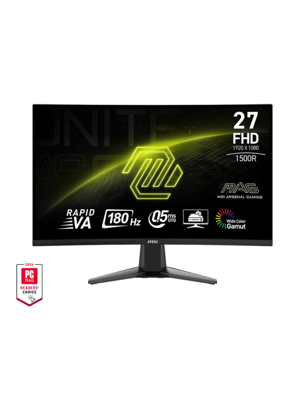 LCD Monitor|MSI|MAG 27C6F|27"|Gaming/Curved|Panel VA|1920x1080|16:9|180Hz|0.5 ms|MAG27C6F