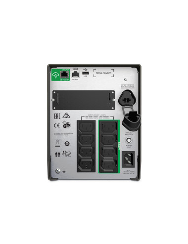 Schneider Electric APC Smart-UPS, Tower, 8x IEC C13 outlets, SmartConnect Port+SmartSlot, AVR, LCD | SMT1000IC | 1000 VA | 700 W