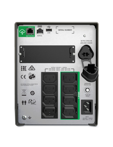 Schneider Electric APC Smart-UPS, Tower, 8x IEC C13 outlets, SmartConnect Port+SmartSlot, AVR, LCD | SMT1000IC | 1000 VA | 700 W