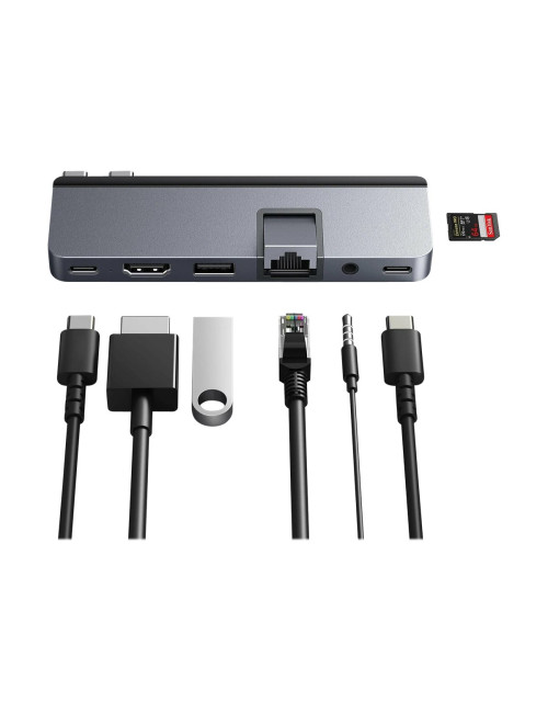 Hyper | HyperDrive DUO PRO 7-in-2 USB-C Hub for MacBook Air/Pro 2016-2020 | Ethernet LAN (RJ-45) ports 1 | HDMI ports quantity 1