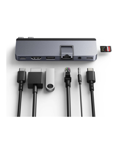 Hyper | HyperDrive DUO PRO 7-in-2 USB-C Hub for MacBook Air/Pro 2016-2020 | Ethernet LAN (RJ-45) ports 1 | HDMI ports quantity 1