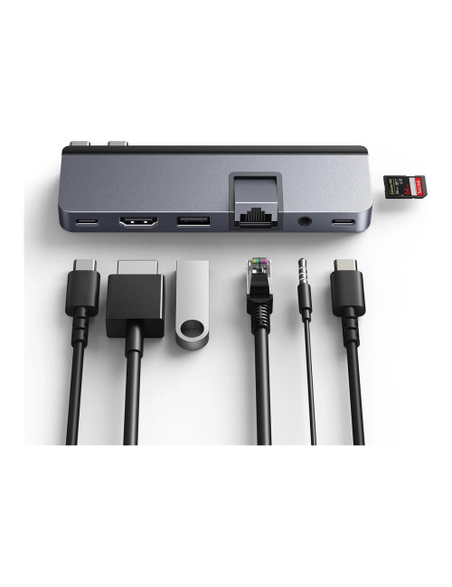 Hyper | HyperDrive DUO PRO 7-in-2 USB-C Hub for MacBook Air/Pro 2016-2020 | Ethernet LAN (RJ-45) ports 1 | HDMI ports quantity 1