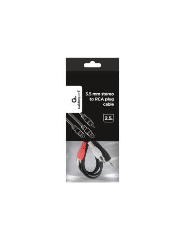 Cablexpert | 2.5m, 3.5mm/2xRCA, M/M | 3.5mm | 2 x RCA