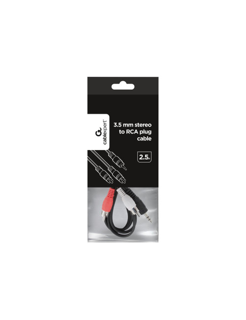 Cablexpert | 2.5m, 3.5mm/2xRCA, M/M | 3.5mm | 2 x RCA