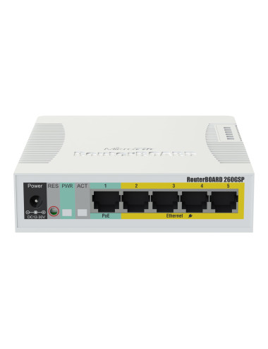 Cloud Router Switch | RB260GSP | 1000 Mbit/s | Ethernet LAN (RJ-45) ports 5 | 12 month(s)
