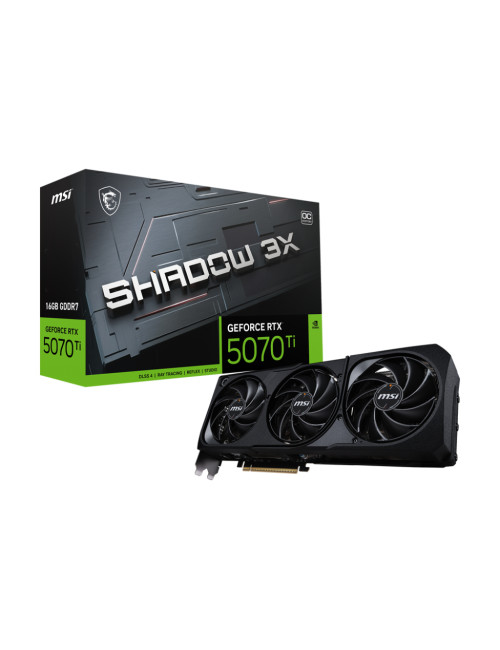 MSI GeForce RTX 5070 Ti 16G SHADOW 3X OC | NVIDIA | 16 GB | GeForce RTX 5070 Ti | HDMI ports quantity 1 | PCI Express Gen 5
