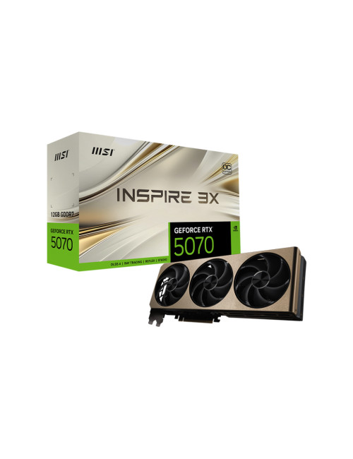 MSI GeForce RTX 5070 12G INSPIRE 3X OC | NVIDIA | 12 GB | GeForce RTX 5070 | GDDR7 | HDMI ports quantity 1 | PCI Express Gen 5