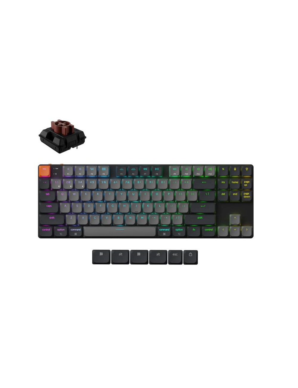 KEYBOARD WRL K1 RGB/BLACK K1X-H3 KEYCHRON