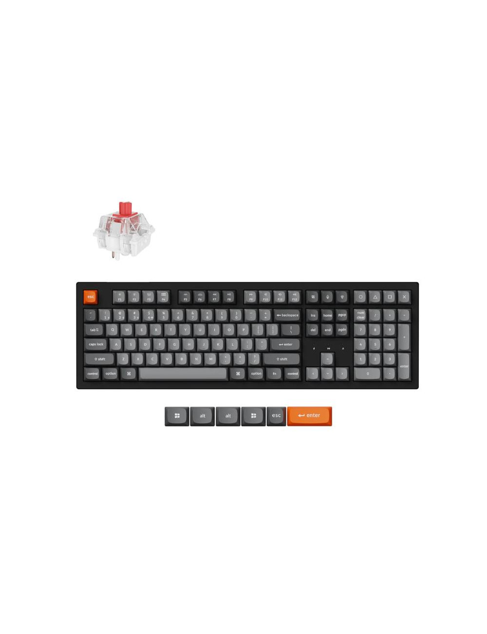 KEYBOARD WRL K10 MAX RGB/BLACK K10M-H1 KEYCHRON