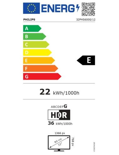 Philips LED TV | 32PHS6000/12 | 32 | Smart TV | TITAN OS | HD