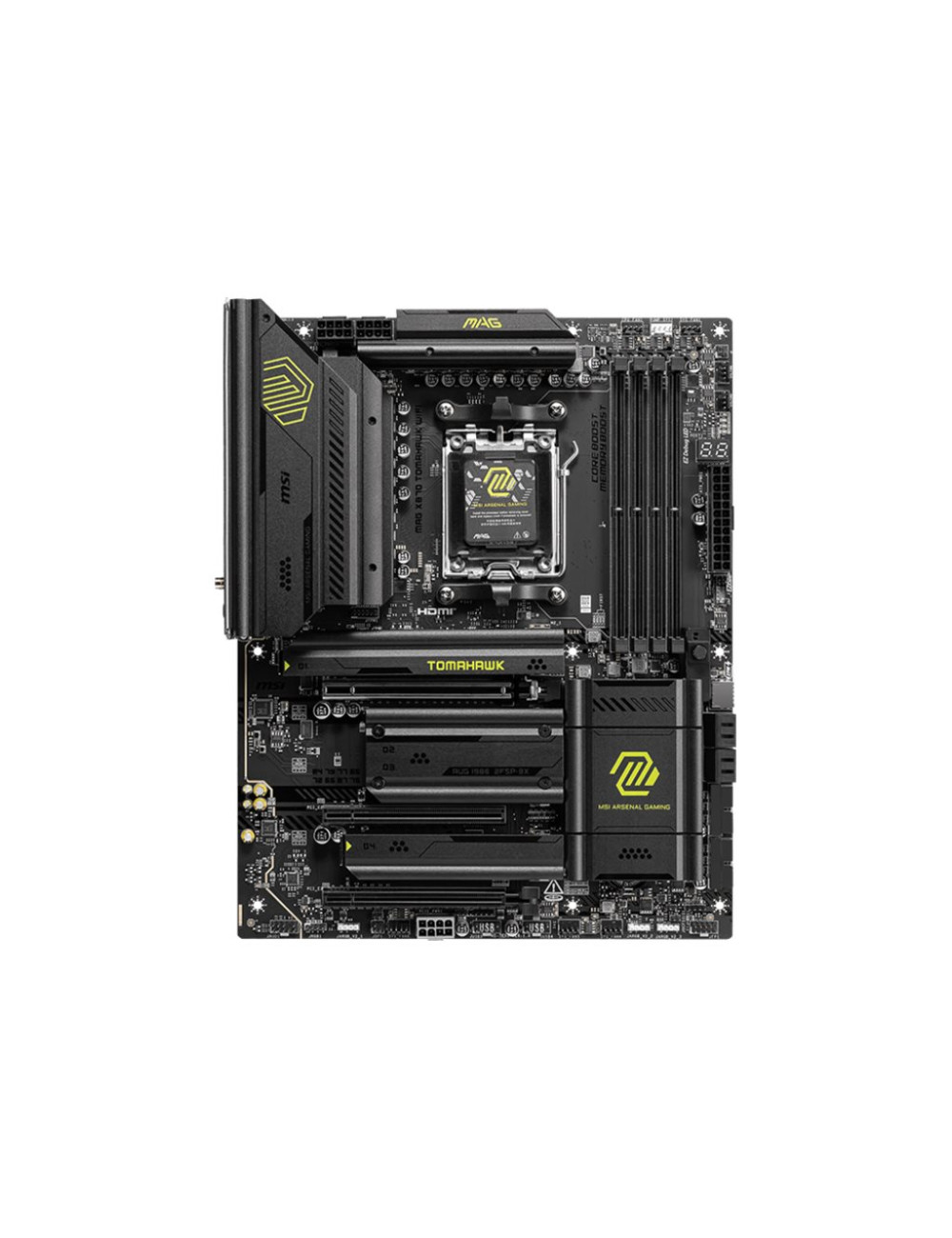 MSI MAG X870 TOMAHAWK WIFI | Processor family AMD | Processor socket AM5 | Supported hard disk drive interfaces SATA, M.2 | Numb