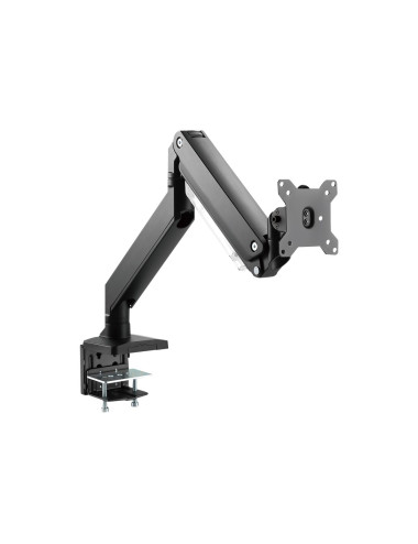 Digitus Desk Mount | Universal Single Monitor Mount with Gas Spring and Clamp Mount | Adjustable Height, Rotate, Tilt, Swivel | 