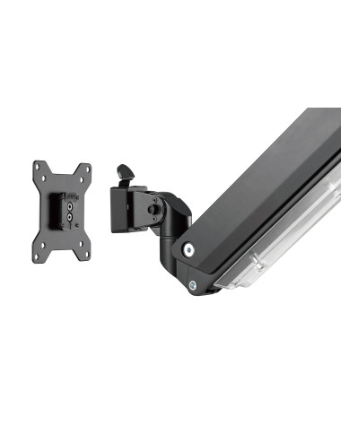 Digitus Desk Mount | Universal Single Monitor Mount with Gas Spring and Clamp Mount | Adjustable Height, Rotate, Tilt, Swivel | 