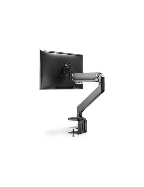 Digitus Desk Mount | Universal Single Monitor Mount with Gas Spring and Clamp Mount | Adjustable Height, Rotate, Tilt, Swivel | 