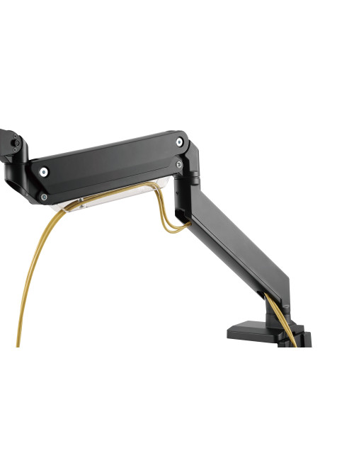 Digitus Desk Mount | Universal Single Monitor Mount with Gas Spring and Clamp Mount | Adjustable Height, Rotate, Tilt, Swivel | 