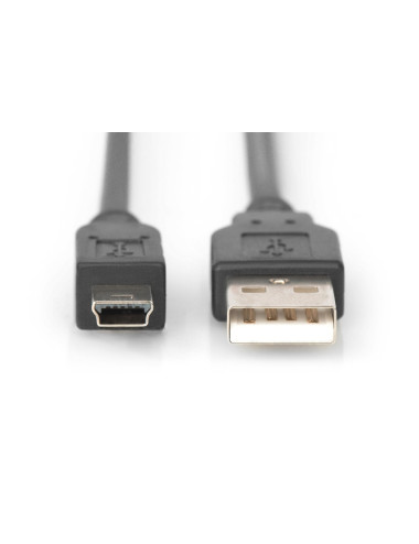 Digitus Connection Cable, 1.8 m | AK-300108-018-S | USB Type A to USB Mini B
