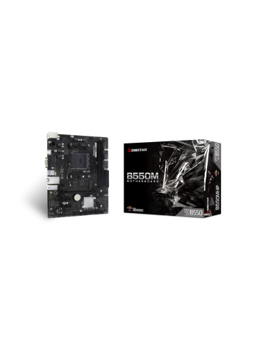 Mainboard|BIOSTAR|AMD B550|SAM4|Micro-ATX|Memory DDR4|Memory slots 2|2xPCI-Express 3.0 1x|1xPCI-Express 3.0 16x|1xPCI-Express 4.