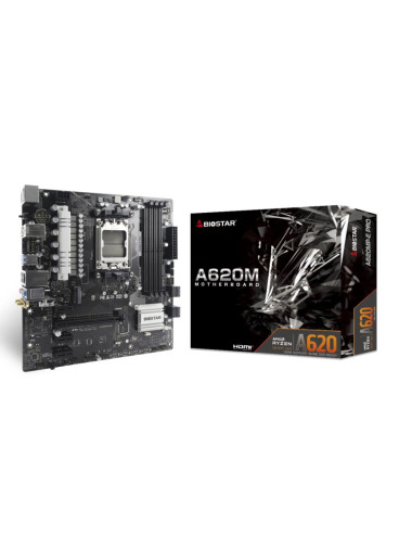 Mainboard|BIOSTAR|AMD A620|SAM5|Micro-ATX|Memory DDR5|Memory slots 4|1xPCI-Express 3.0 1x|2xPCI-Express 4.0 1x|1xPCI-Express 4.0