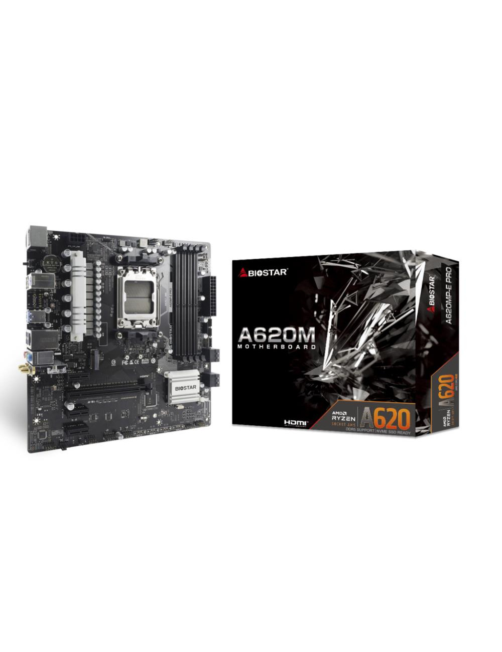 Mainboard|BIOSTAR|AMD A620|SAM5|Micro-ATX|Memory DDR5|Memory slots 4|1xPCI-Express 3.0 1x|2xPCI-Express 4.0 1x|1xPCI-Express 4.0