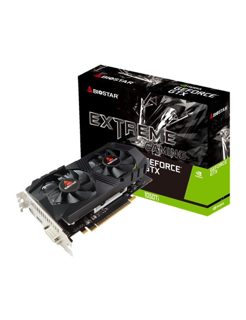 Graphics Card|BIOSTAR|NVIDIA GeForce GTX 1050 TI|4 GB|GDDR5|128 bit|PCIE 3.0 16x|Memory 7008 MHz|GPU 1291 MHz|Dual Slot Fansink|