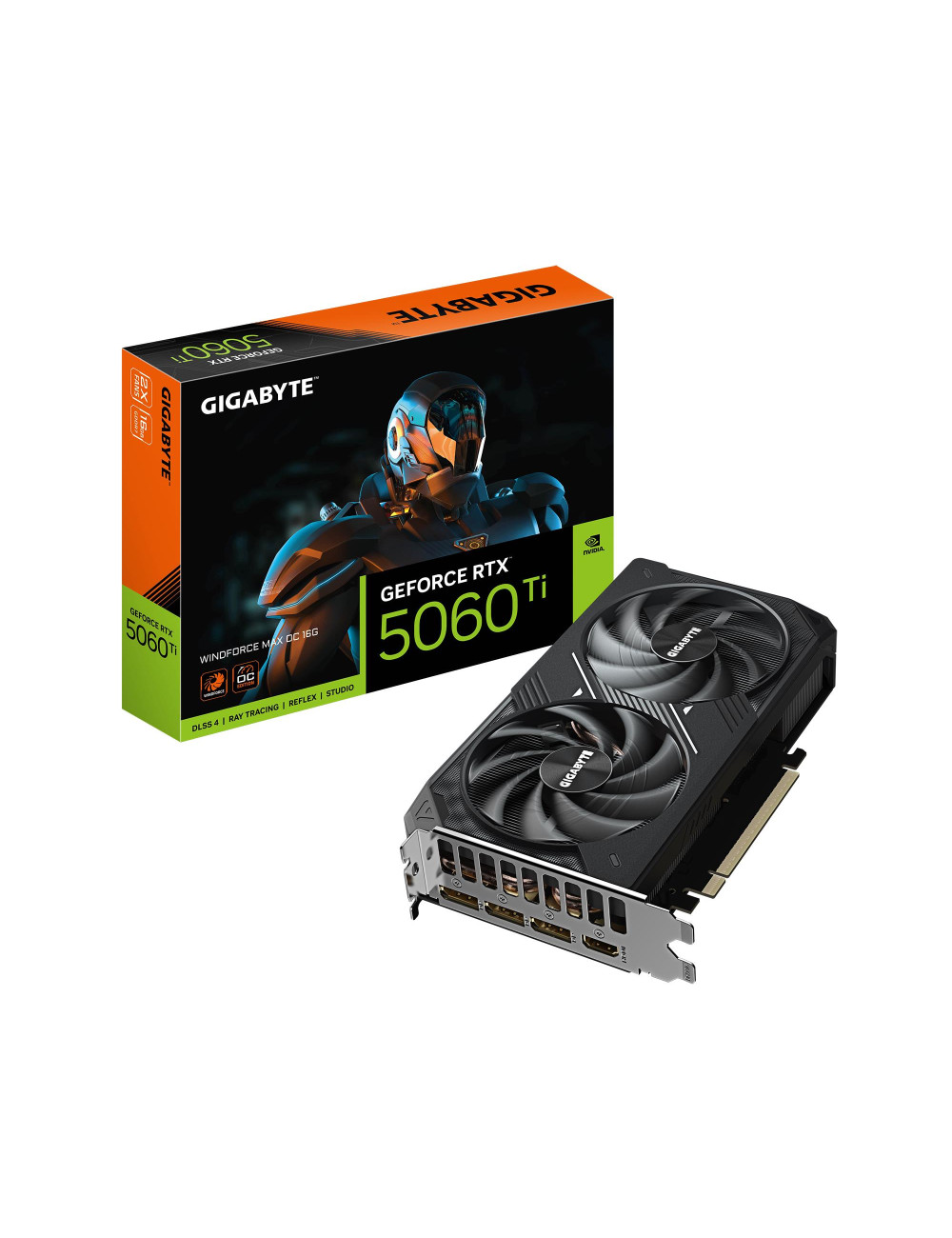 Graphics Card|GIGABYTE|NVIDIA GeForce RTX 5060 Ti|16 GB|GDDR7|PCIE 5.0 16x|GPU 2587 MHz|Dual Slot Fansink|N506TWF2MAXOC-16GD