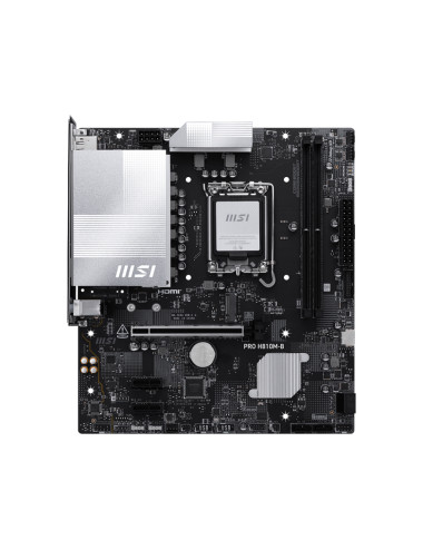 MSI PRO H810M-B | Processor family Intel H810 | Processor socket LGA1851 | DDR5 | Supported hard disk drive interfaces SATA, M.2