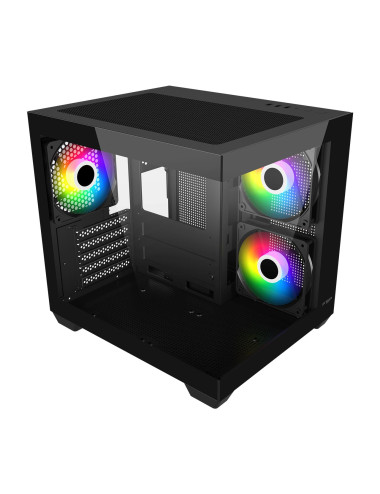 Fortron Case | S140-BA | Black | Mini-ITX, uATX(M-ATX) | Power supply included No