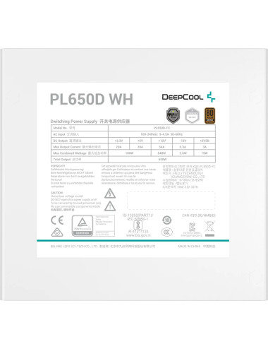 Deepcool PL650D-FC PSU, White