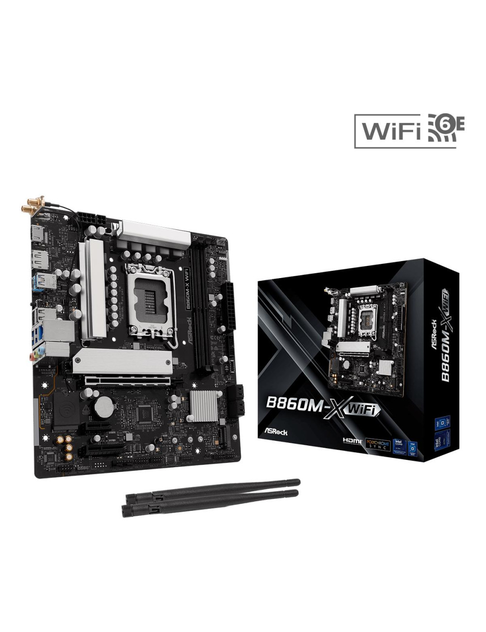 Mainboard|ASROCK|Intel B660|LGA1851|Micro-ATX|Memory DDR5|Memory slots 2|B860M-X_WIFI