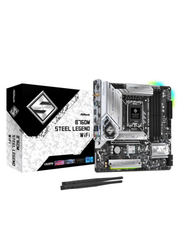 Mainboard|ASROCK|Intel B760 Express|LGA1700|Micro-ATX|Memory DDR5|Memory slots 4|1xPCI-Express 4.0 1x|1xPCI-Express 5.0 16x|4xM.