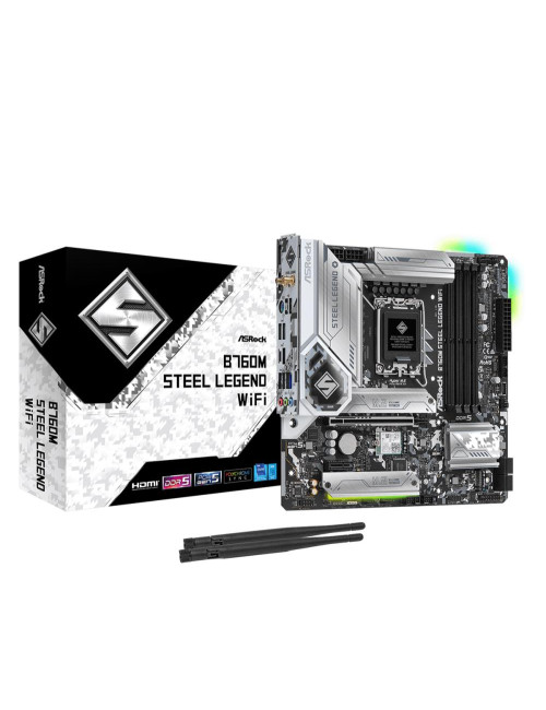 Mainboard|ASROCK|Intel B760 Express|LGA1700|Micro-ATX|Memory DDR5|Memory slots 4|1xPCI-Express 4.0 1x|1xPCI-Express 5.0 16x|4xM.