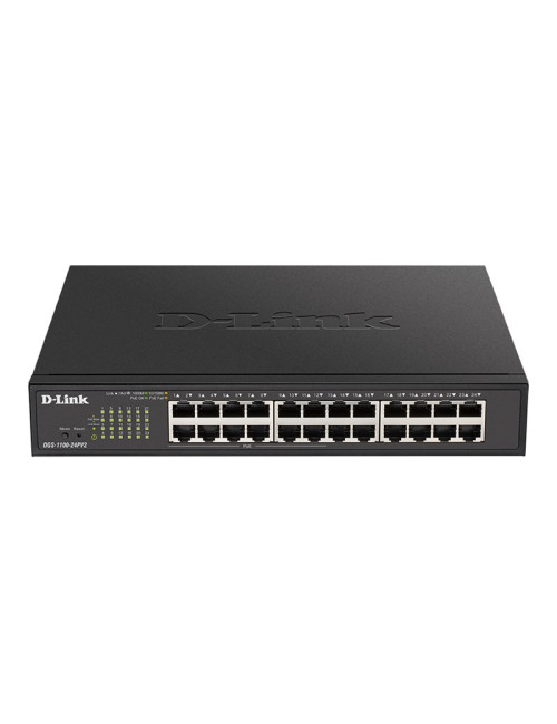 D-Link | Smart Switch | DGS-1100-24PV2 | Managed | Rack Mountable | Power over Ethernet (PoE) ports quantity 12 | Power supply t