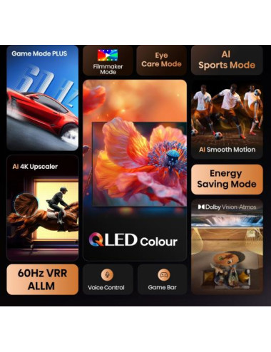 Hisense QLED TV | 85E7Q | 85 | Smart TV | VIDAA Smart | UHD | Black