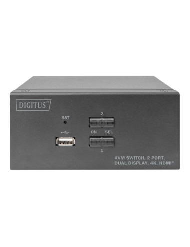 Digitus KVM Switch, 2 Port, Dual Display, 4K, HDMI | DS-12860