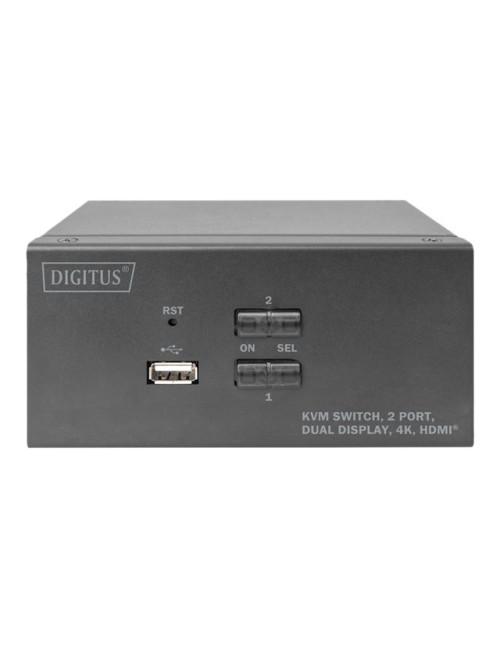 Digitus KVM Switch, 2 Port, Dual Display, 4K, HDMI | DS-12860