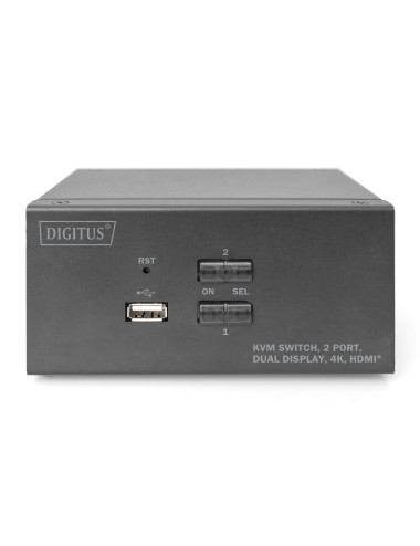 Digitus KVM Switch, 2 Port, Dual Display, 4K, HDMI | DS-12860
