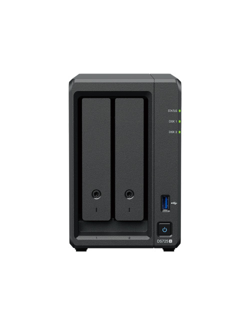 Synology DiskStation | DS725+ | AMD Ryzen | R1600 | 4 GB | DDR4 | Black