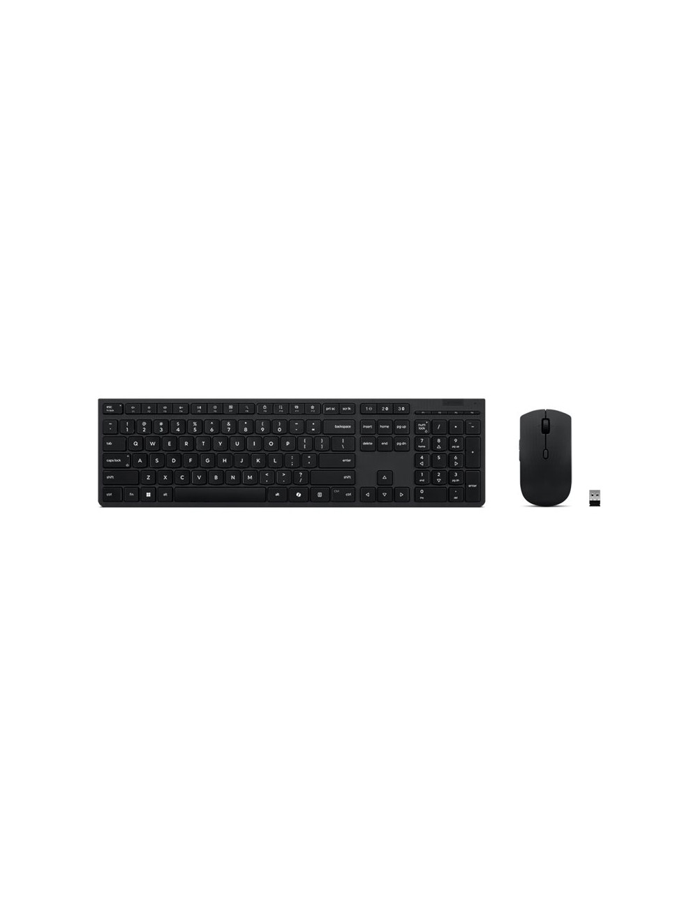 Lenovo Professional | Keyboard and Mouse Combo | Wireless | US Euro | Bluetooth | Black | 2.4 GHz