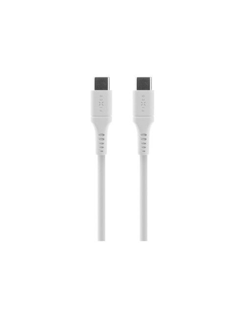 Fixed | Liquid Silicone Cable USB-C/USB-C, 2m, 60W | FIXDLS-CC2-WH