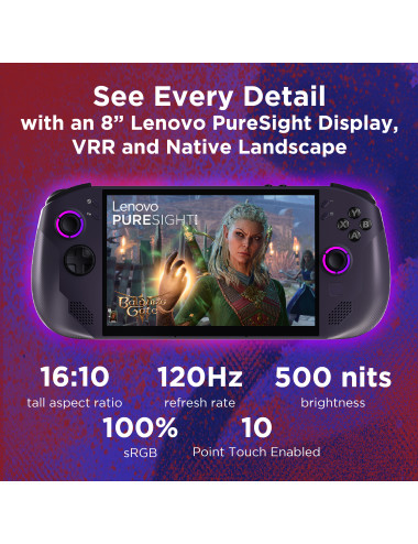 Lenovo Legion Go S 8ARP1 (Power adapter not included) | 8 " | Touchscreen | AMD Ryzen Z2 Go | 32 GB | Solid-state drive capacity